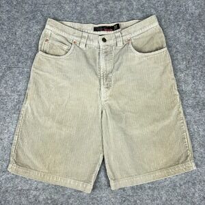 VTG Quiksilver Shorts Mens 31 Brown Corduroy Baggy 10" Surf Skate Grunge 90s Y2K
